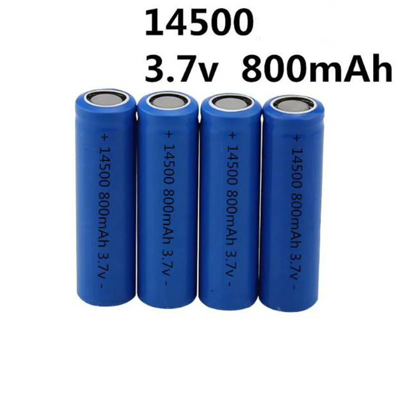 Бесплатная доставка 2 шт 14500 батарея высокой емкости 3 7 v 800mah литий ионная