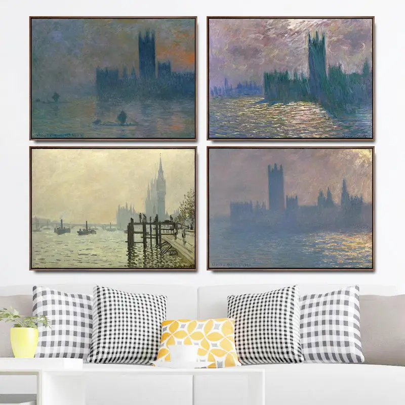 Декор для дома художественные настенные картины для гостиной фотокартины французский Клод Моне капитал