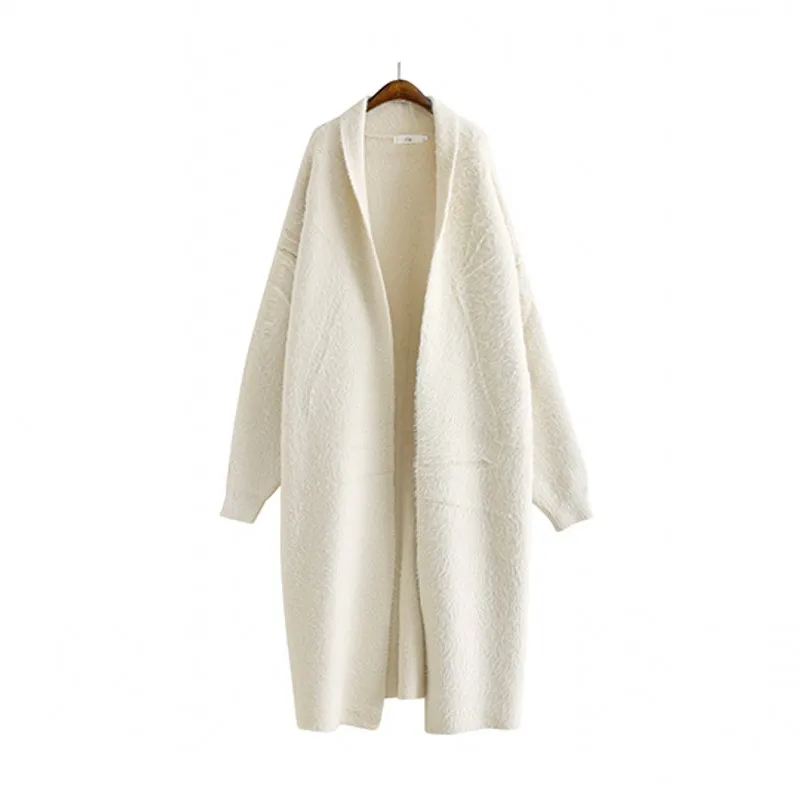 2019 натуральный норковый кашемировый свитер женский кардиган вязаный жакет