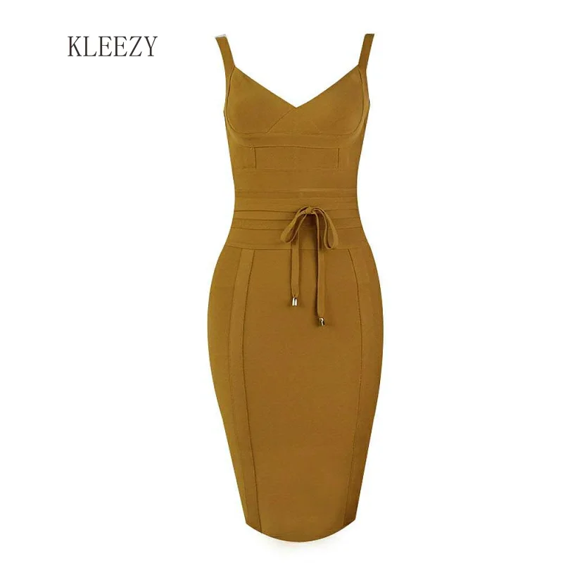 KLEEZY зимнее облегающее платье Vestido Женское ночное знаменитостей Бюстье для