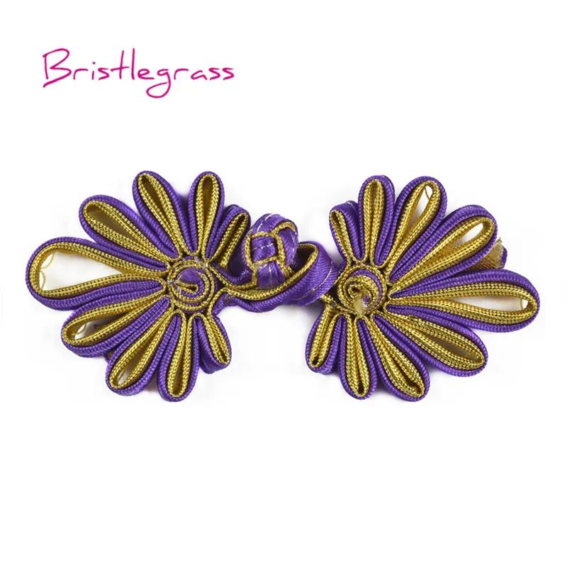 5 пар ручная работа хризантема китайский узел пуговицы лягушки застежка лента