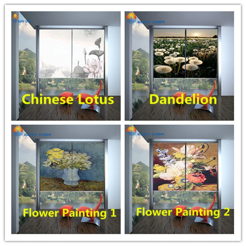 EWAY CASA Индивидуальные Дизайнерские рулонные жалюзи с принтом затемняющие оконные