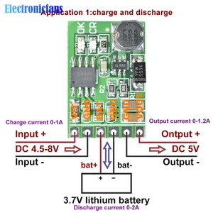 Зарядное устройство 2 в 1, 5 В, 3,7 в, 5 В до 12 В постоянного тока, для литиевых аккумуляторов, плата зарядного устройства, преобразователь DC-DC, Повышающий Модуль для IP-камеры PTZ UPS
