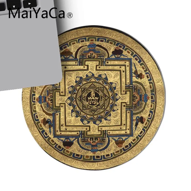 MaiYaCa индийская Мандала с символом Ом в центре ноутбук компьютер геймер Коврик для мыши для украшения рабочего стола резиновый коврик для мышки с аниме