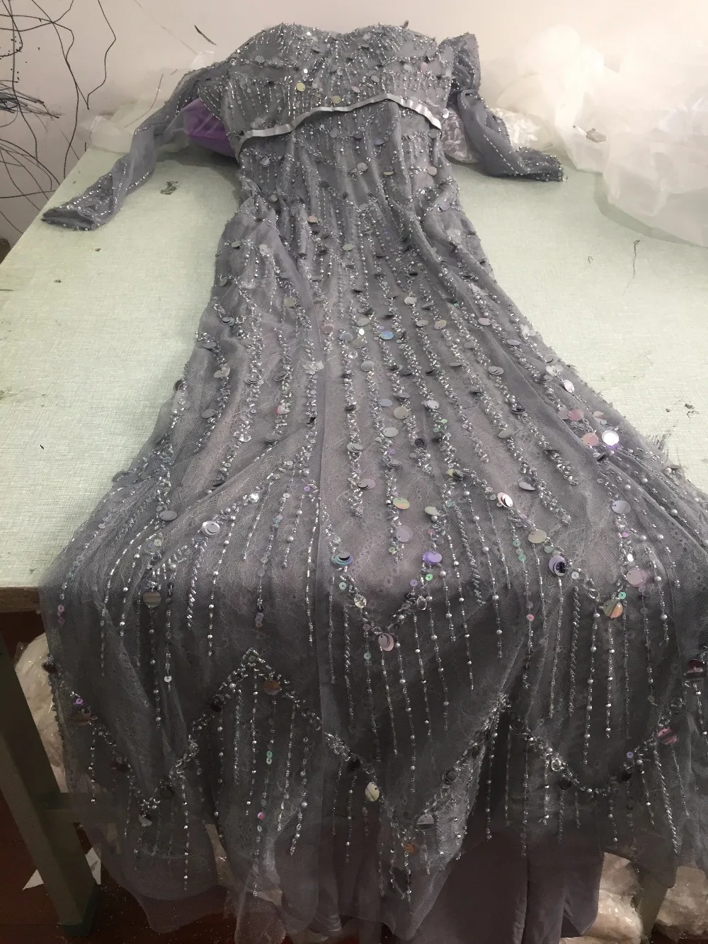 CloverBridal высококачественное Золотое Платье с длинными рукавами сексуальное Глубокий низкий v-образный вырез сзади длинные вечерние платья серебряное высококачественное платье Роскошные камни