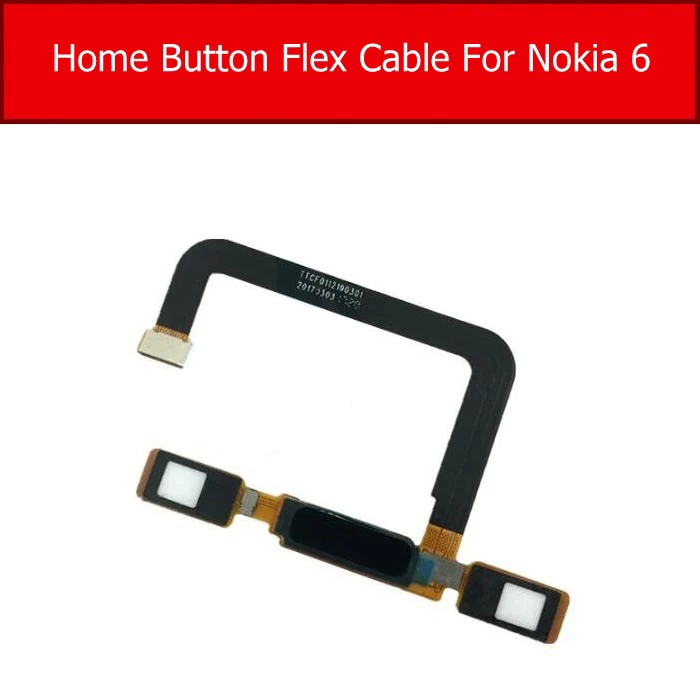 Кнопка Домой, отпечаток пальца, гибкий кабель для Nokia 5, 6, 6,1, 7, 8X5, X 6, 5,1, 6,1 Plus, сенсорный ID, возврат в меню, датчик, шлейф, лента, запасные части