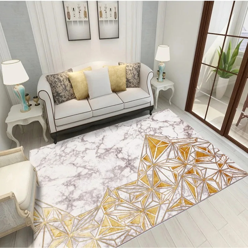 Мрамор хлопковые полосатые ковер Nordic современный простой спальня and Carpets