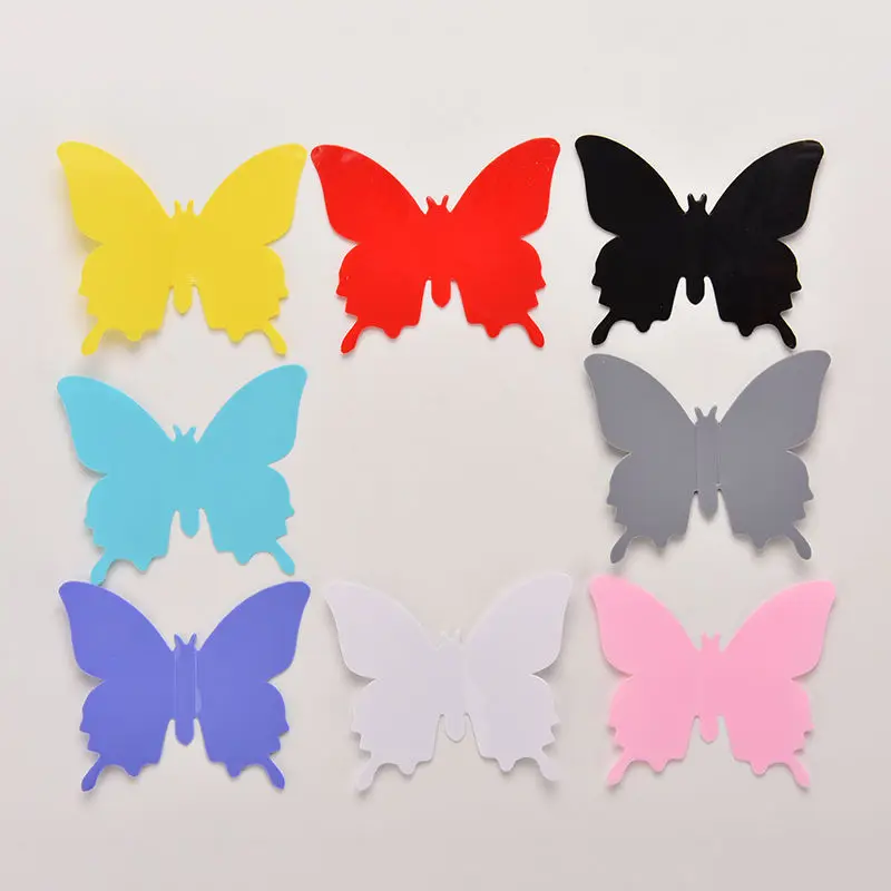12 шт. Разноцветные Украшения для комнаты домашний Декор 3D обои бабочки