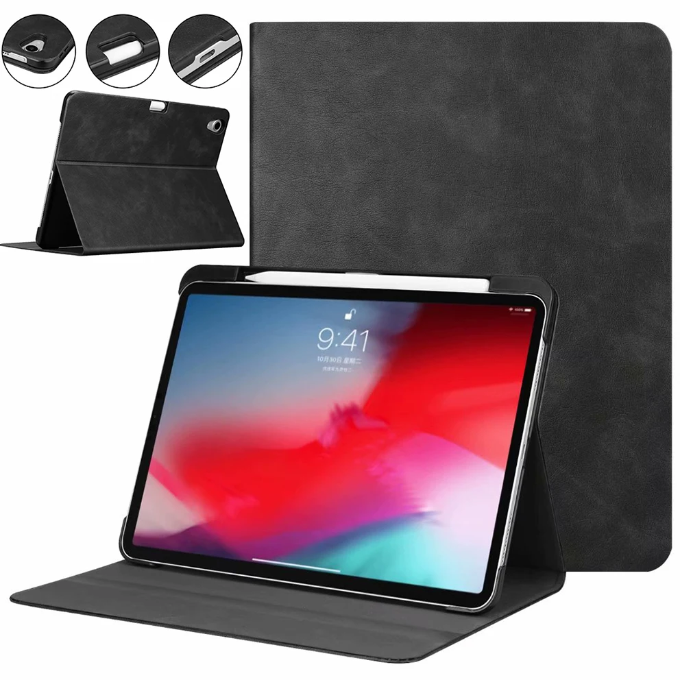 Чехол Funda для ipad pro 11 2018 подставка планшета с карандашом искусственная кожа +