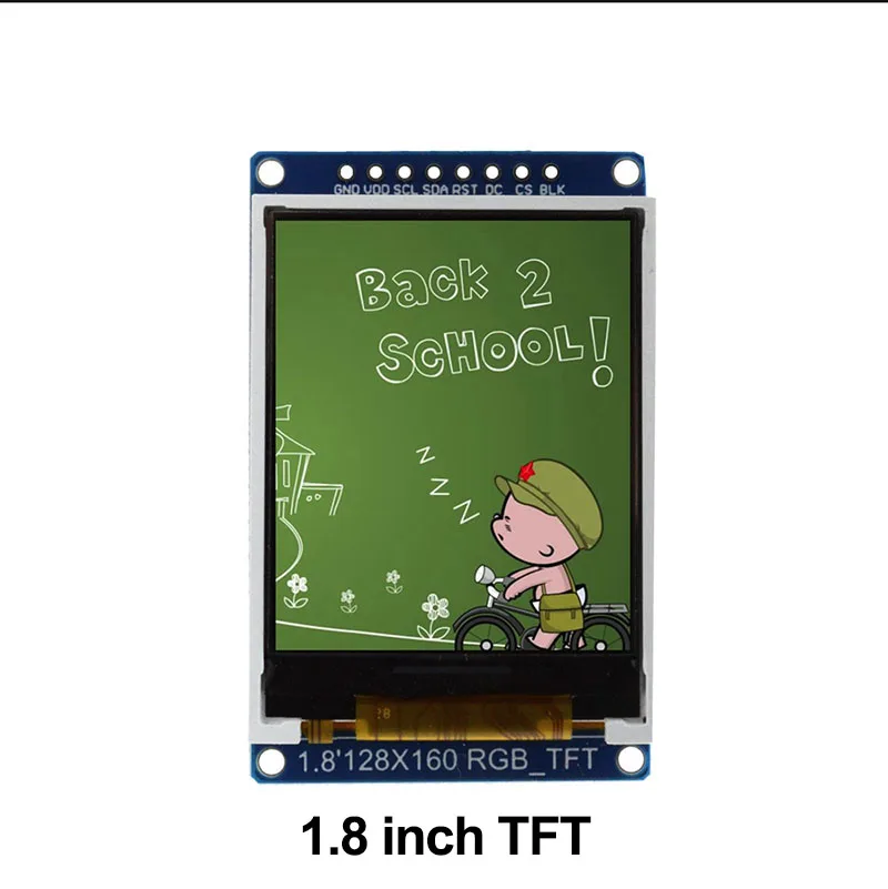Ips 0,96 1,44 1,8 дюйма 8PIN 1,3 дюйма 7PIN SPI HD 65K полноцветный TFT ЖК-дисплей модуль ST7735 ST7789 привод для Arduino 51 STM32 - Цвет: 1.8 128X160