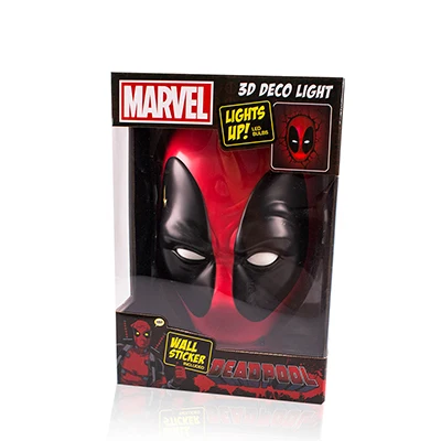 Deadpool Мультфильм Дэдпул рисунок ночной Светильник 3D Настенный светильник аниме детская спальня Декоративный Рождественский подарок на день рождения игрушка классный светильник ing - Испускаемый цвет: Deadpool