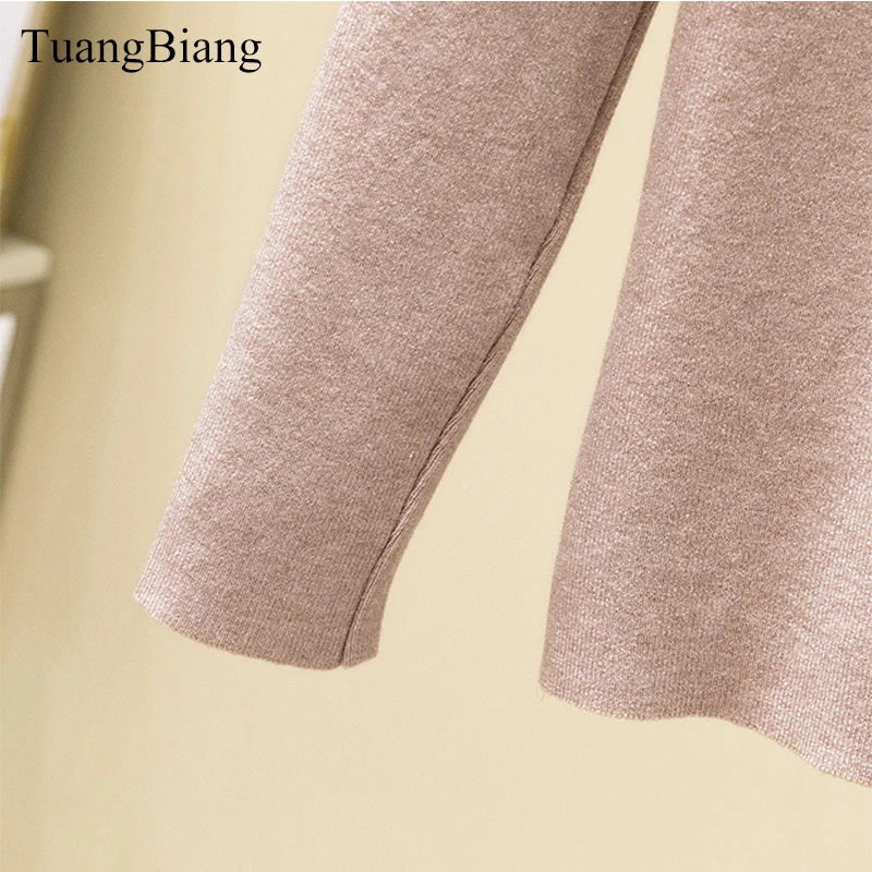 Женский свитер с длинным рукавом Осенний тонкий трикотажный надписью и вышивкой