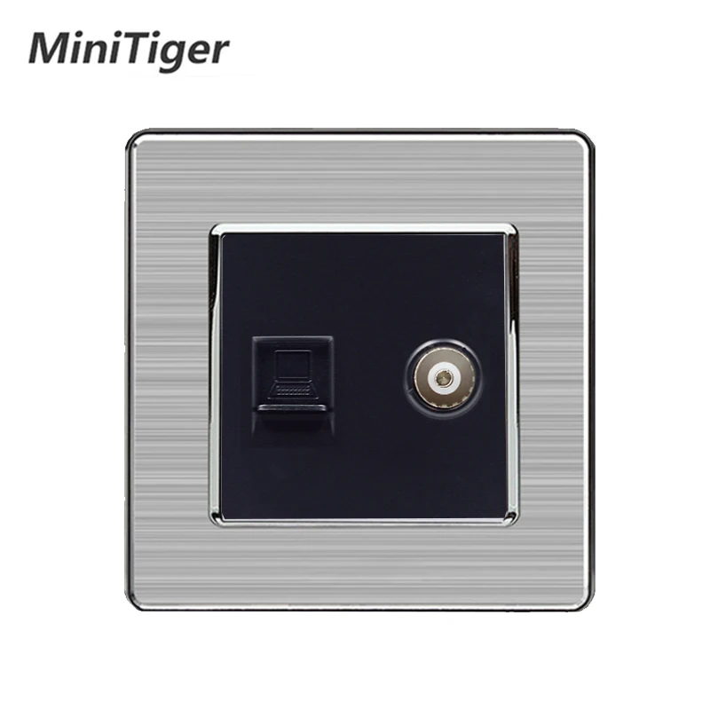 Разъем для подключения к Интернету Minitiger RJ45 2 клавиши разъем CAT5E с гнездом