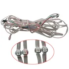 Предварительно припаянный светодиодный радиатор WS2812B, 5 в постоянного тока, 50  1000 шт., 5050 RGB WS2811 IC, встроенный провод 10 см, адресуемый двойной светодиодный модуль