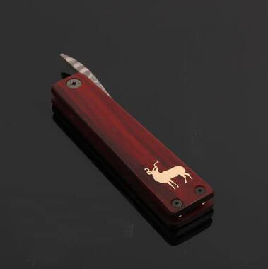 Semi finished Diy домашний японский традиционный нож дамасская Узорчатая Сталь Лезвие африканская листовка палисандр - Цвет: Semi finished