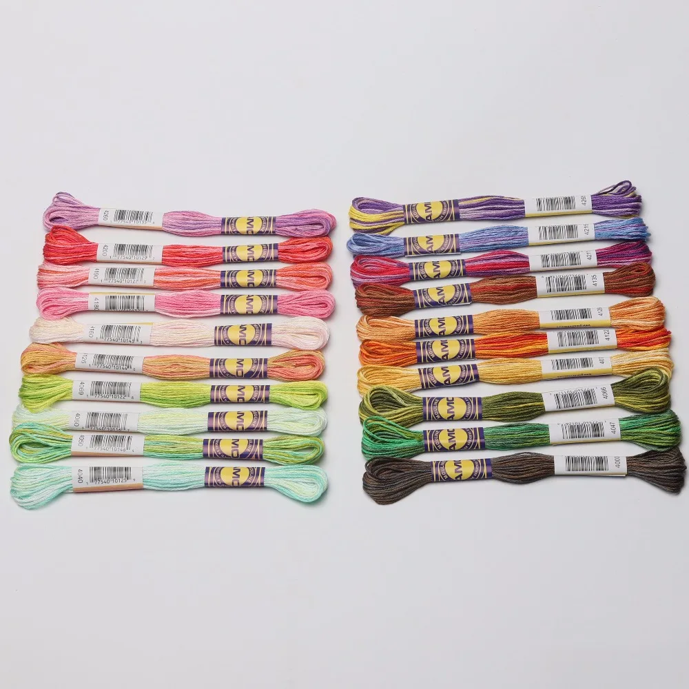 Нить для вышивки из хлопка 6 нитей 8 метров в зависимости от цвета 30 DMC 3 комплекта |