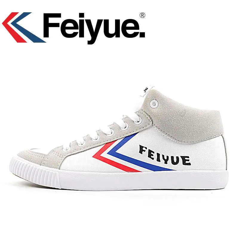 Feiyue высокие черные кроссовки Knight Классическая обувь боевых искусств занятий тхэквондо ушу и рисунком «кунг-фу»; мягкая удобная обувь - Цвет: Небесно-голубой