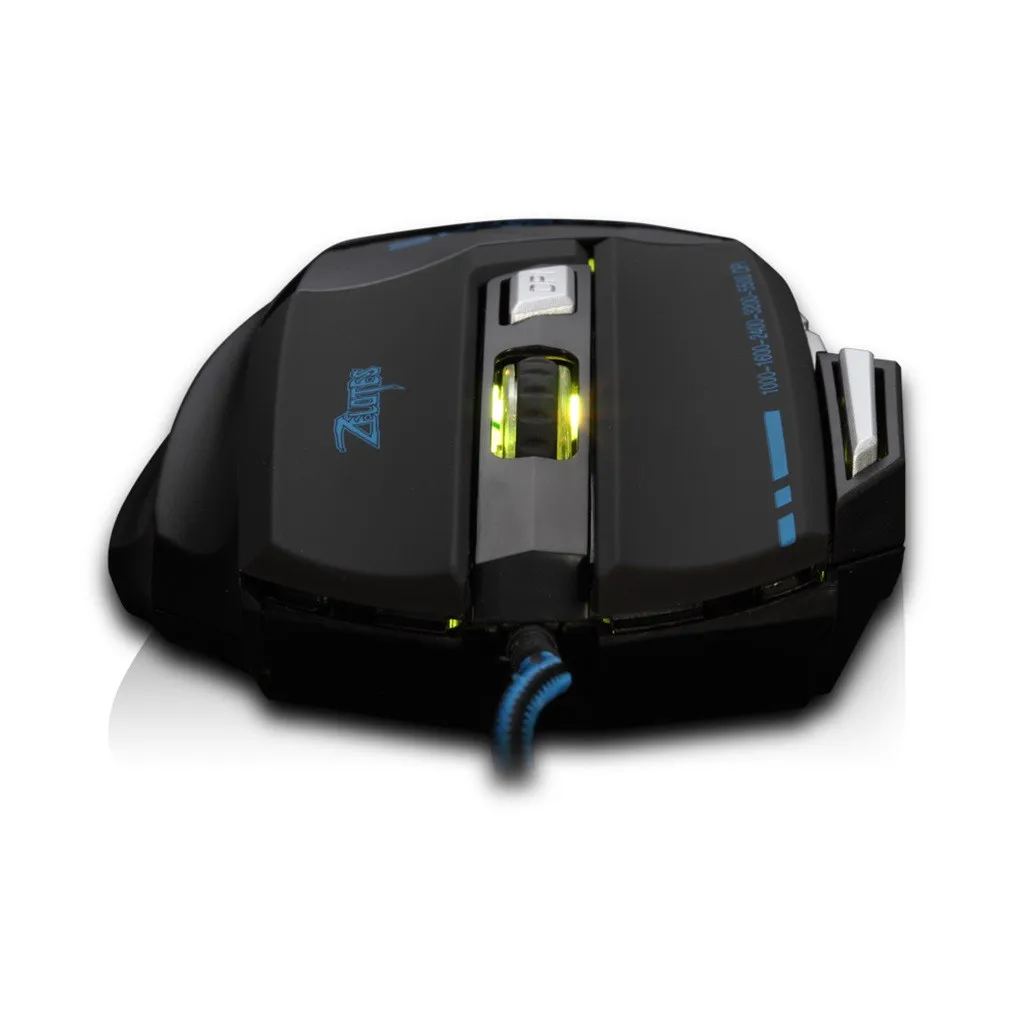 VOBERRY Регулируемая версия 5500 DPI 7 кнопок светодиодный кабель USB игровая мышь