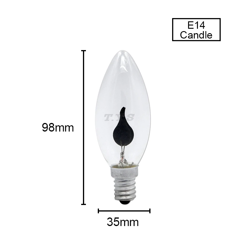 Эдисон Мерцающий СВЕТОДИОДНЫЙ светильник в форме свечи лампа с пламенем E14 E27