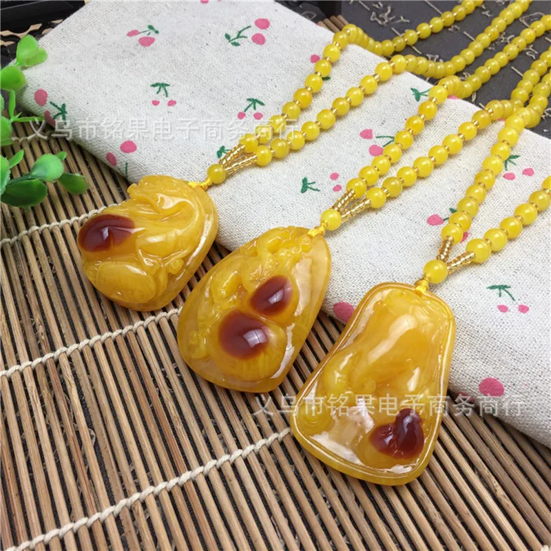 Ожерелье с подвеской в виде цветка из пчелиного воска этнические ювелирные