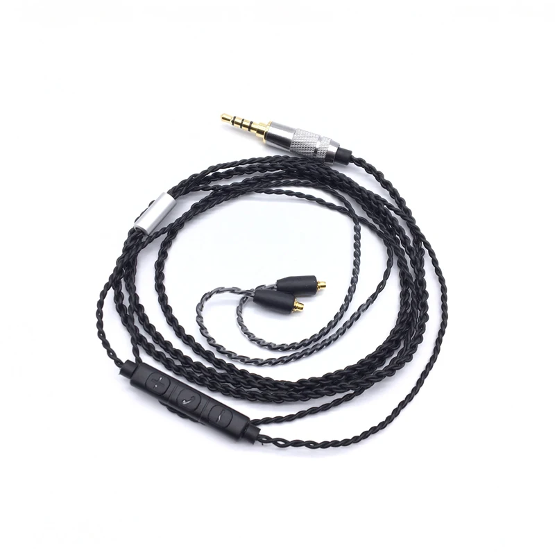 DIY SE215 HIFI гарнитура MMCX обновленный кабель для Shure SE215 SE535 SE846 наушники шнур для наушников с микрофоном для iphone huawei xiami