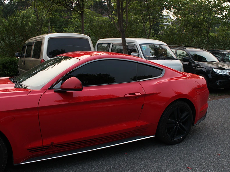 Lsrtw2017 304 нержавеющая сталь окна автомобиля планки для ford mustang 6th поколения