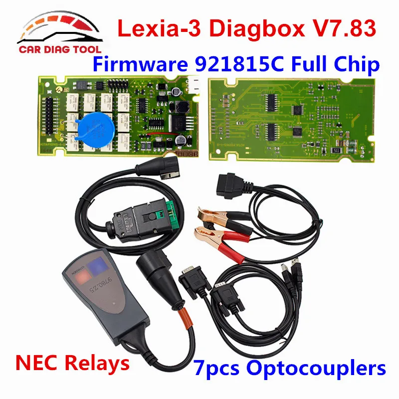 LEXIA 3 PP2000 PAS Эволюция супер прошивки 921815C полный чип золотым обрезом Lexia Diagbox V7.83 для