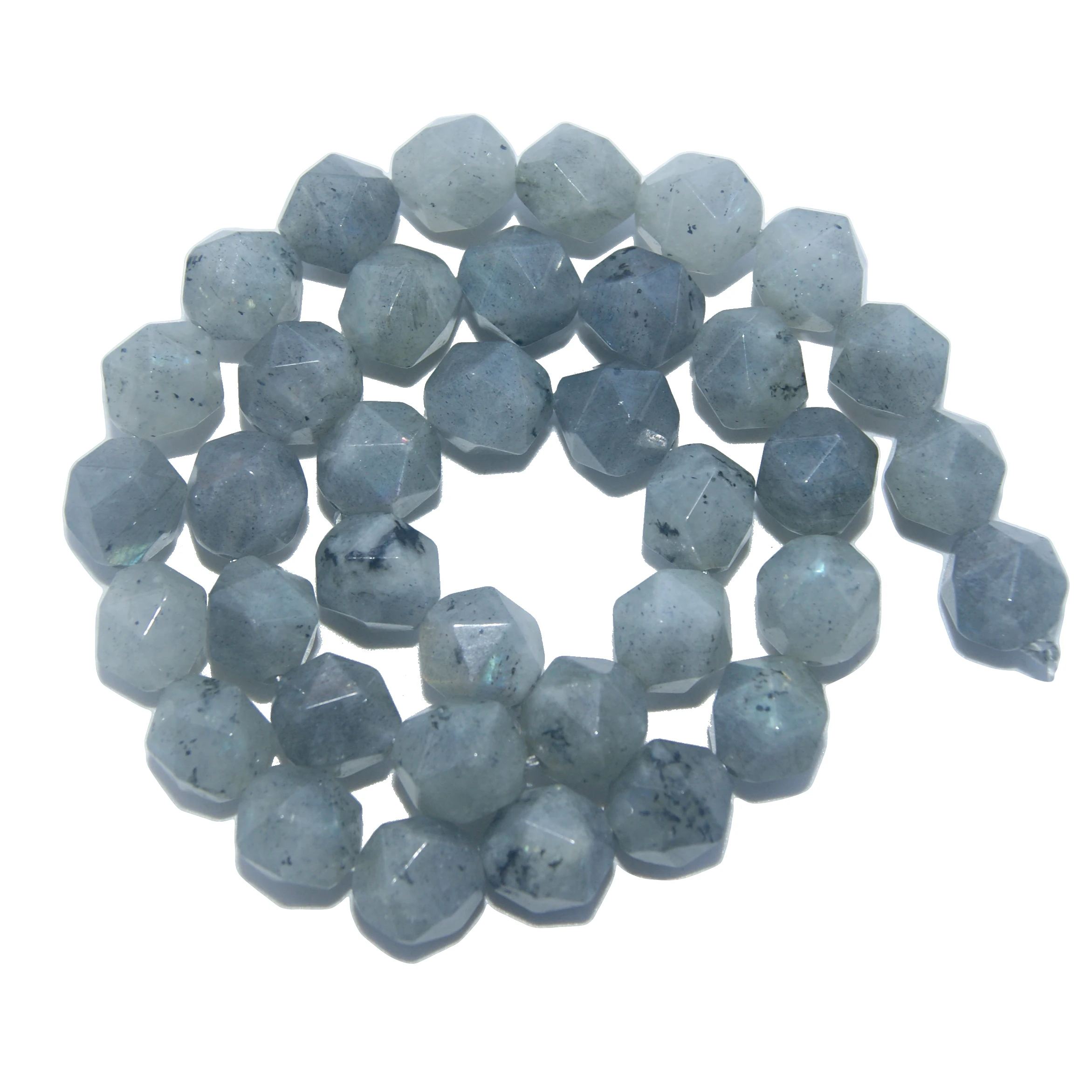 Круглые граненые шарики из натурального камня для изготовления ювелирных