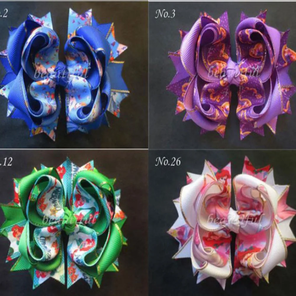 Заколка для волос с бантом А-принцессы 4 5 дюйма 16 шт. | Аксессуары одежды