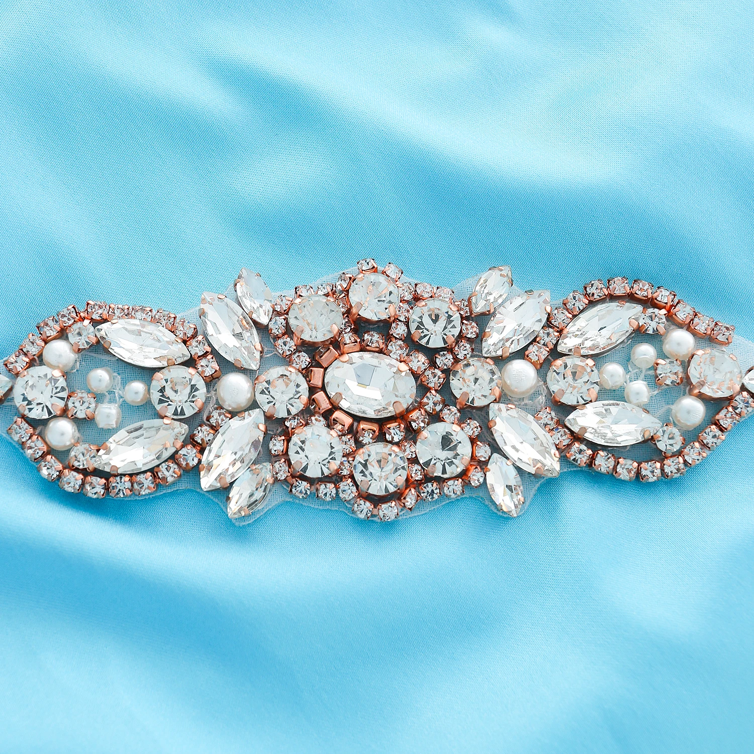 Модные свадебные платья ручной работы с кристаллами и жемчугом Золотая