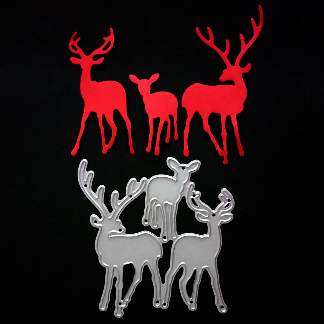 Набор рождественских оленей на заказ Металлический Стальной трафарет для