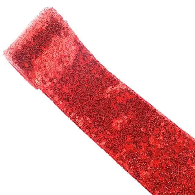 Red 1 ярд " 75 мм блестящая Блестящая лента для волос DIY аксессуары для волос швейная ткань DIY материалы ручной работы, MD190119 - Цвет: Red