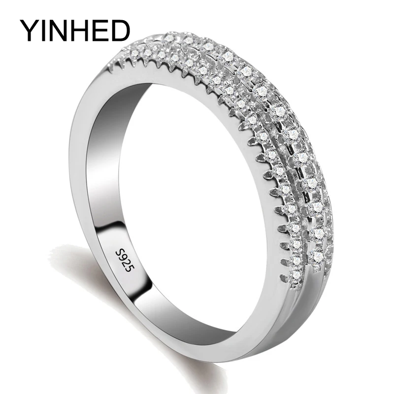 Женское Обручальное Кольцо YINHED обручальное кольцо из стерлингового серебра 925
