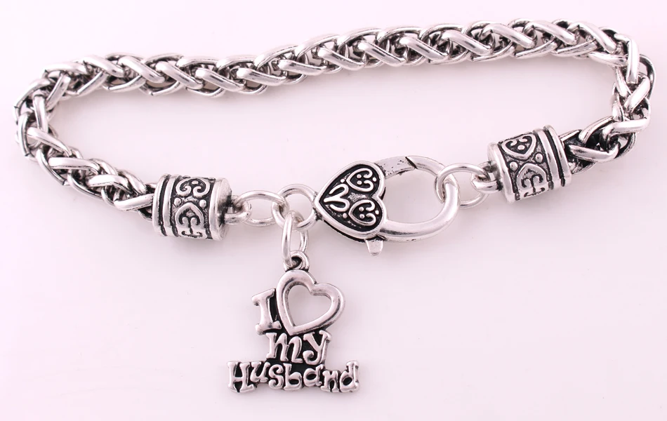 Антикварные посеребренные украшения в форме сердца я люблю моего мужа жены