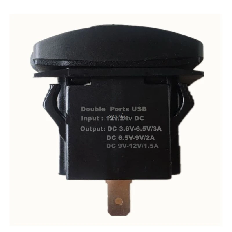Светодиодный выключатель QC 3 0 с двумя usb портами быстрая зарядка Вольтметр для