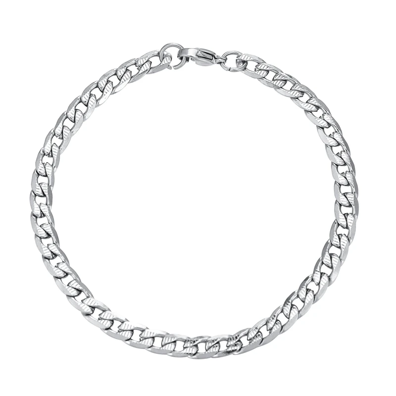 Цепочка Figaro из нержавеющей стали 316L 1 шт. модные высококачественные браслеты для