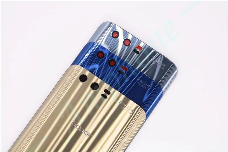 3D закаленное стекло задняя крышка для huawei Honor 9 запасные части задняя крышка батарейного отсека Корпус+ камера вспышка объектив
