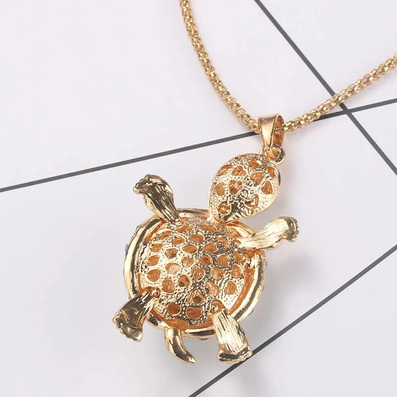Exquisite Cute Sea Turtle Multicolor Necklace Pendant Crystal Rhinestone Long Chain Ms. Gift Jewelry | Украшения и аксессуары