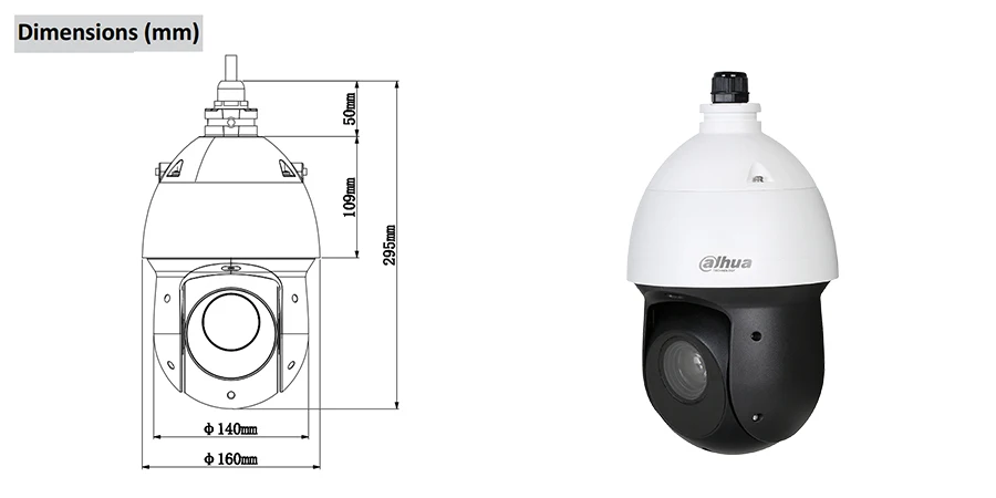 Оригинальная Dahua DH SD49225T HN 2MP 25x Starlight сетевая скоростная купольная камера IR100M PTZ с