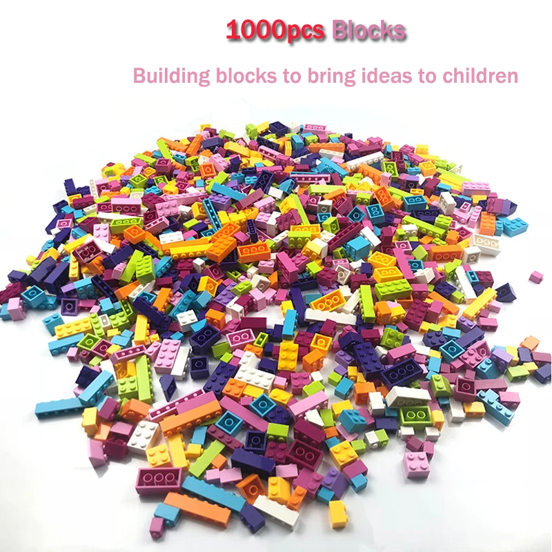 500/1000 шт Строительные блоки кубики креативные фигурки для совместимых с Legoe Toys все