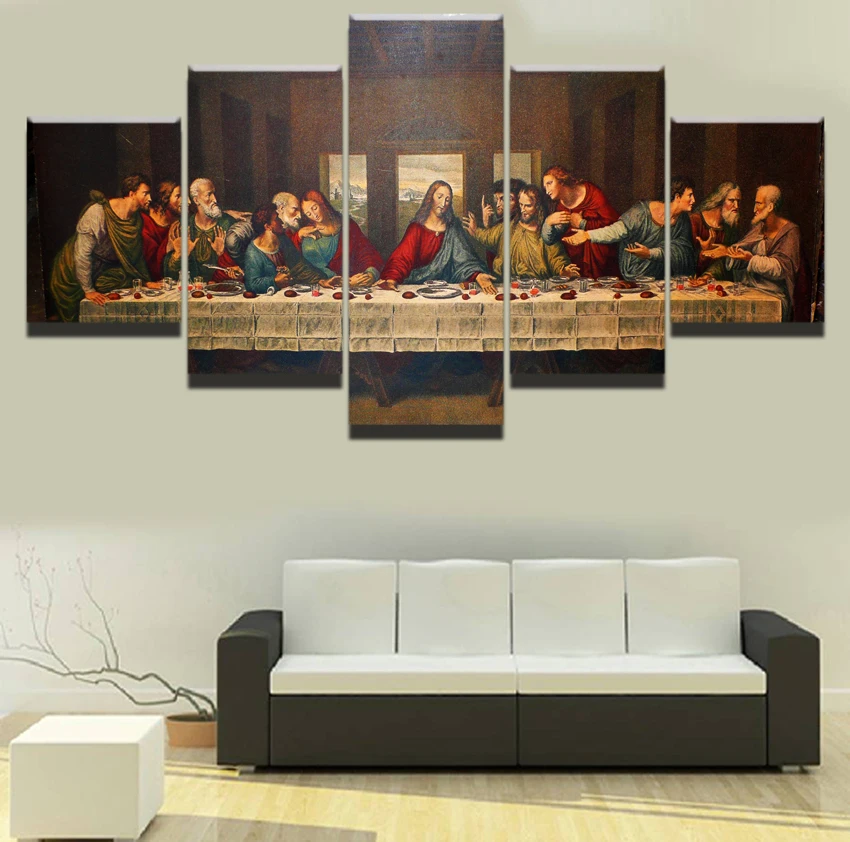 Картина на холсте для гостиной настенная художественная структура 5 шт. тайный