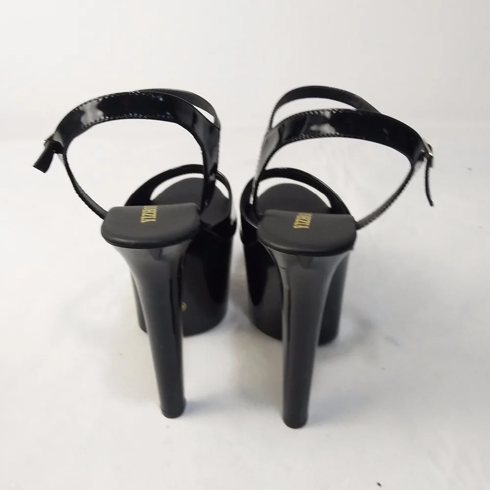 Женские туфли с открытым носком на каблуке-шпильке 6 дюймов босоножки высоком