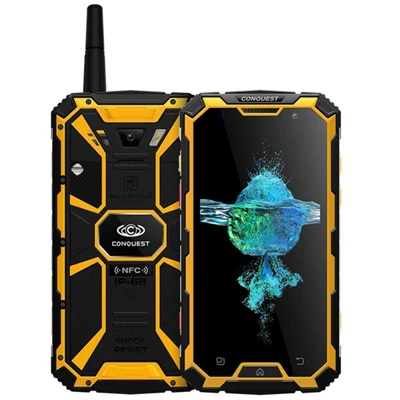 Conquest S8 PTT Walkie двусторонний смартфон MTK6753 3 ГБ 32 ГБ 5 дюймов Celular 6000 мАч Android 7,0 NFC прочный водонепроницаемый мобильный телефон