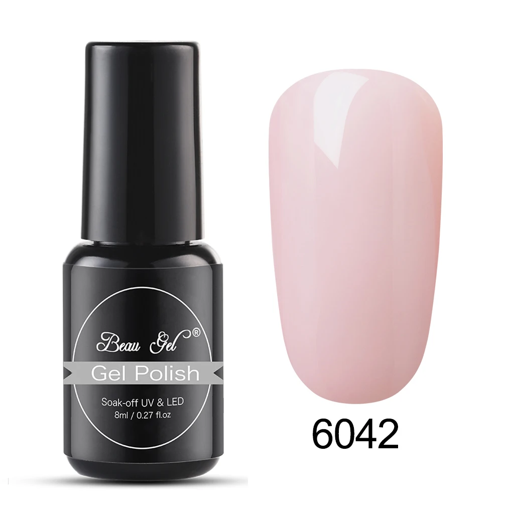 

Beau Gel 8ML UV Gel Varnish 3 In 1 One Step Nail Gel Polish Soak Off Gel Lacquer Nail Art Manicure Semi Permanent Gelpolish