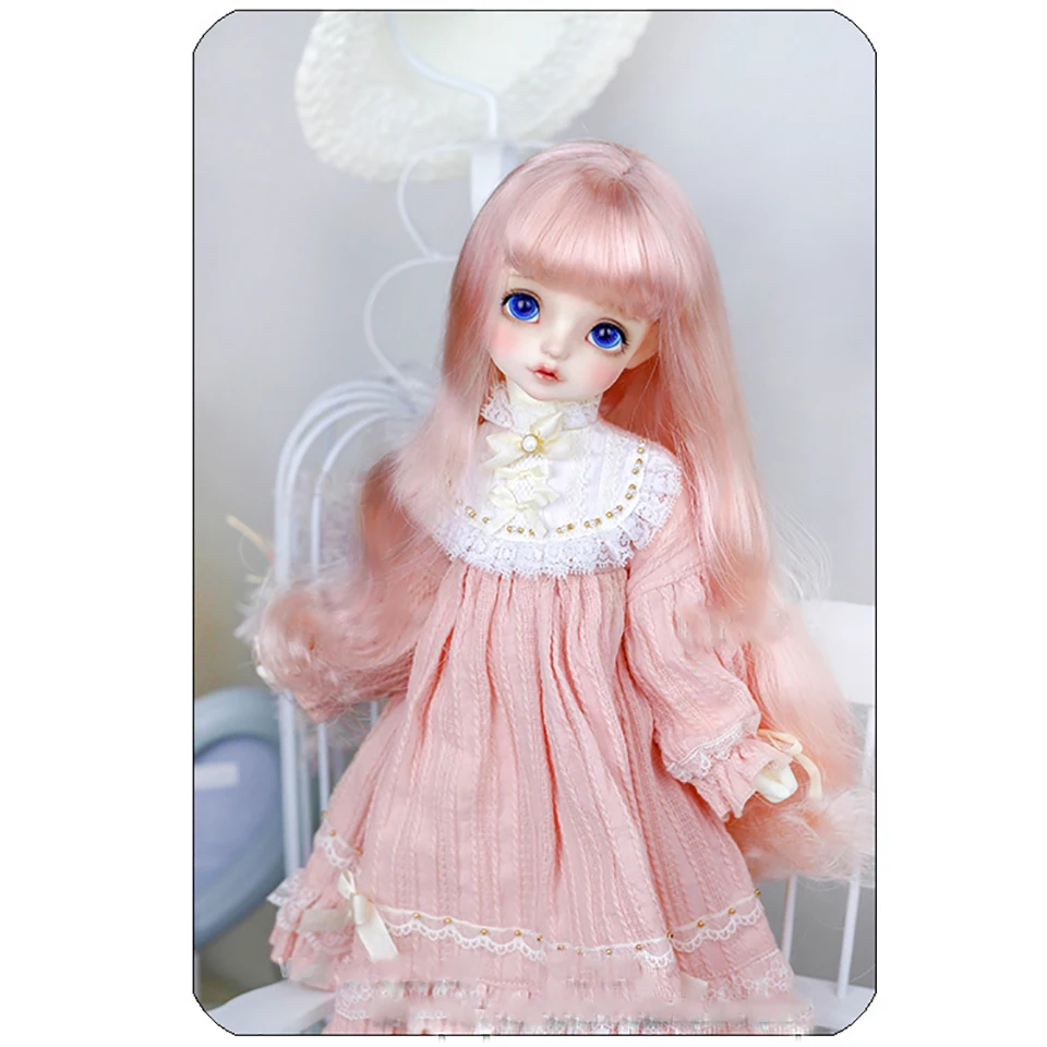 Bybrana 1/3 1/4 SD BJD парик черный коричневый серебряный длинные вьющиеся волосы с челкой для кукол