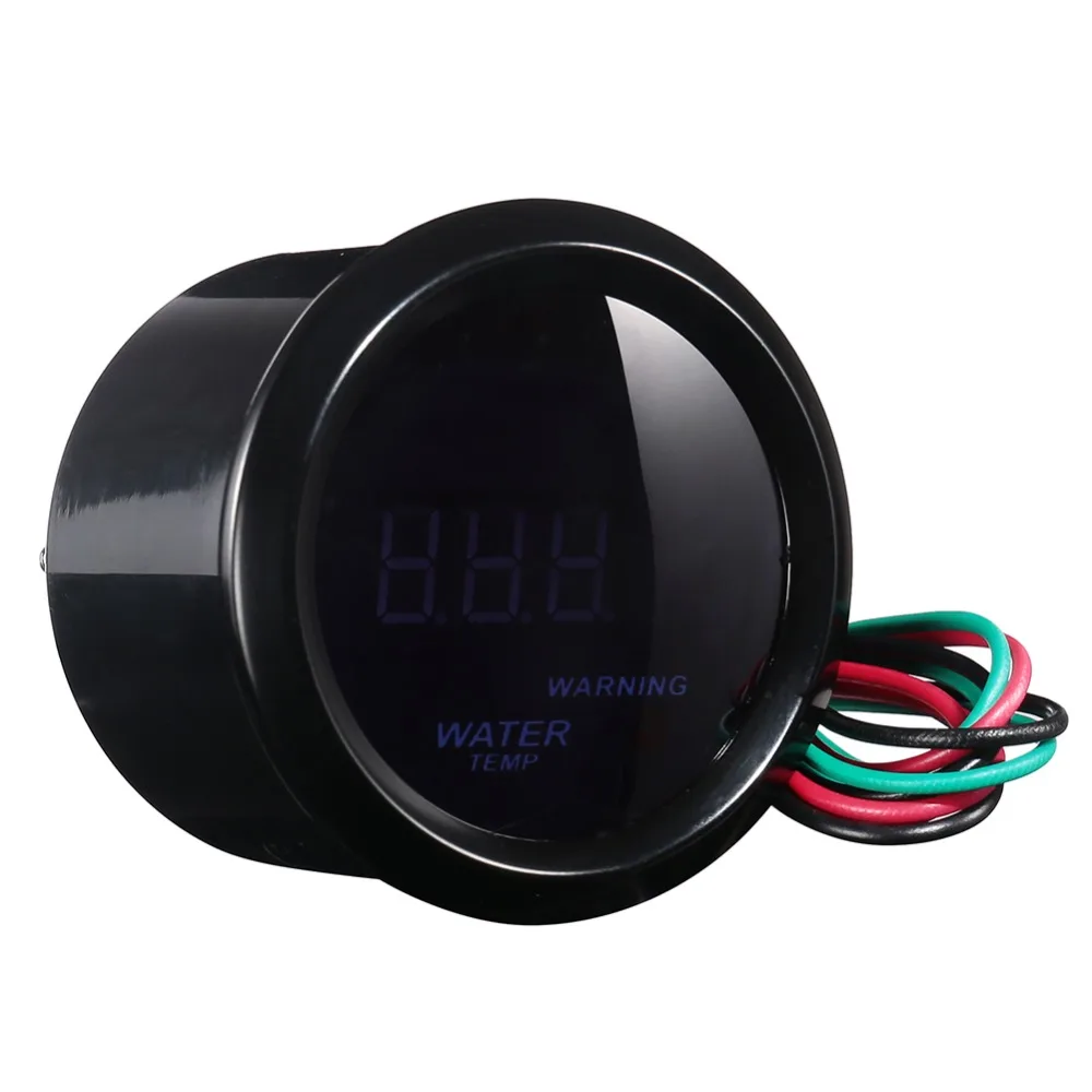 2 дюйма 52 мм Автомобильный измеритель температуры воды синий/красный цифровой