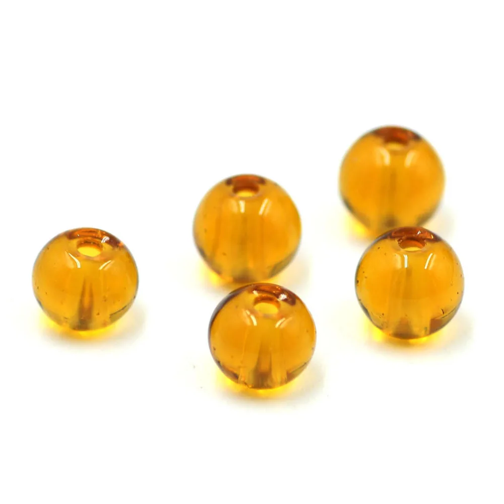 Бесплатная доставка 100 шт прозрачный Гладкий Круглый стеклянный бисер 6 мм бусины