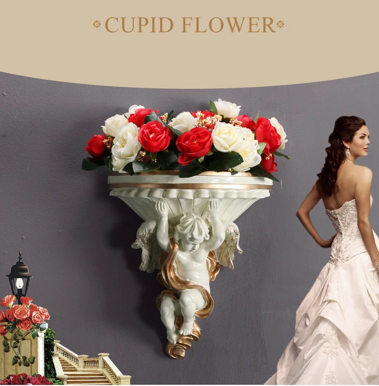 Современная Настенная ваза из смолы с ангелом украшение для дома гостиной ложный