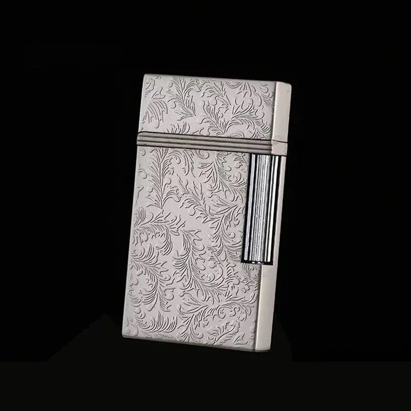 Богатая Цветочная металлическая надувная Зажигалка для сигарет, зажигалки для топлива, Флинтстоун, надувная зажигалка, подарок, Классическая винтажная