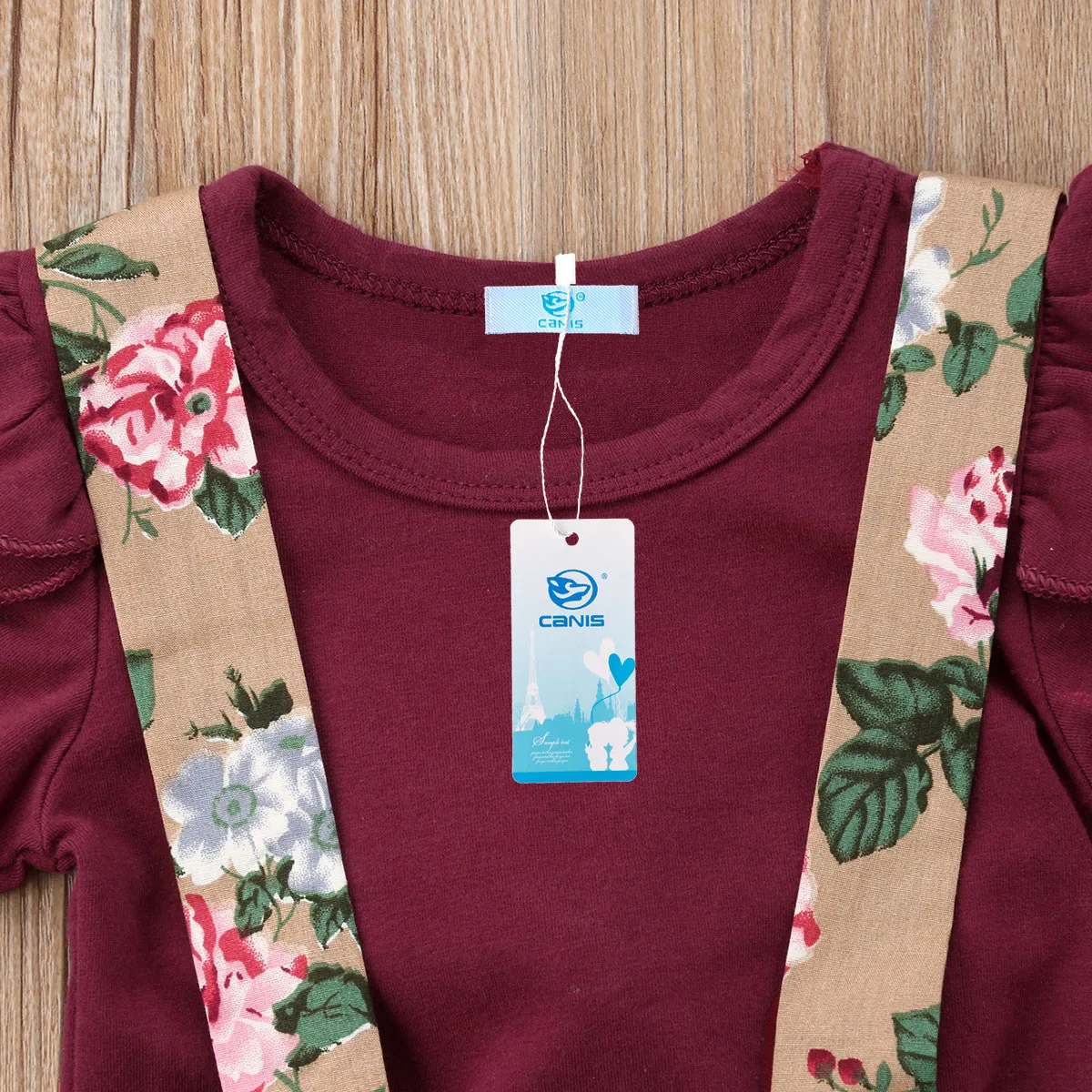 3 шт. Детский комбинезон с коротким рукавом и поясом цветочным принтом | Мать